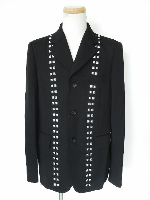 BLACK COMME des GARCONS ジャケット 白 2125425E0060 Black Comme Des Garçons: Contrast Stitch Jacket (Black